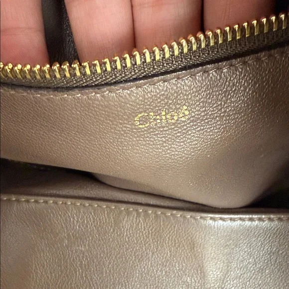 Chloe Taupe Leather Satchel